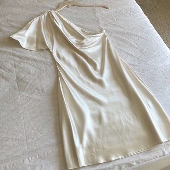 Fleur du Mal One Shoulder Bias Mini Dress - Picture 4 of 7